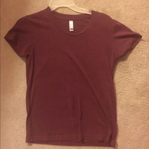 American Apparel triblend cranberry tshirt